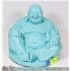 Image 1 : TURQUOISE LAUGHING BUDDHA 8" TALL