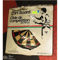 NEW TOURNAMENT BRISTLE DART BOARD. (WITH BRACKETS)