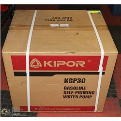 NEW KIPOR GASOLINE SELF-PRIMING WATER PUMP, 3 INCH