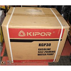 NEW KIPOR GASOLINE SELF-PRIMING WATER PUMP, 3 INCH
