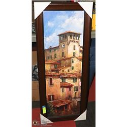 MEDITERRENEAN STYLE WOOD FRAME PICTURE 40 X 16