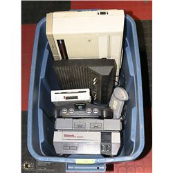 STORAGE LOT OF VINTAGE GAME SYSTEMS INCLUDING