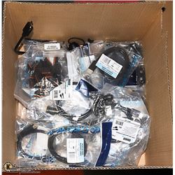 LARGE BOX OF ELECTRONICS ACCESSORIES & PARTS