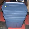 Image 1 : 4 LARGE RUBBERMAIDD ROUGHNECK BINS