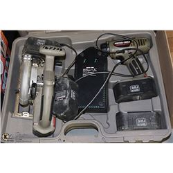 PORTER CABLE 19.2V CORDLESS DRILL & SAW COMBO KIT