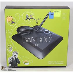 WACOM BAMBOO FUN TABLET WITH USB CORD AND DVD DISK
