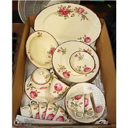 BOX W/30-PC ROYAL SWAN DISHWARE WITH