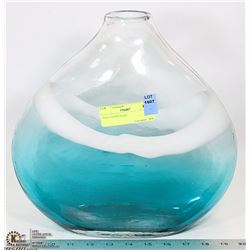 TEAL GLASS VASE