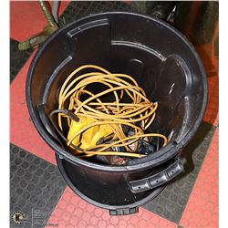 GARBAGE CAN WITH CONTENTS INCLUDES SANDER,