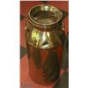 Image 1 : FANCY ANTIQUE BRASS PLATED PRESENTATION CREAM CAN
