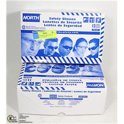 2 BOXES OF NEW NORTH SAFTY GLASSES 24 PAIRS IN