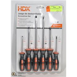 NEW 6PC HDX SCREWDRIVER SET