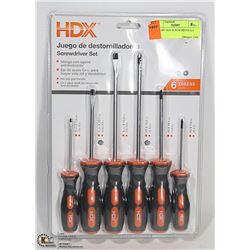 NEW 6PC HDX SCREWDRIVER SET