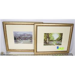 2 SIGNED PRINTINGS BY CHRISTOPHER HUGHES