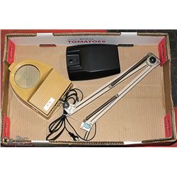 SWING ARM MAGNIFYING GLASS WITH BUILT-IN