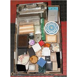 LARGE FLAT FULL OF JEWELLERY BOXES,