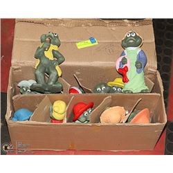 BOX OF 10 GARDEN FROGS