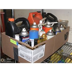 LARGE LOT OF AUTOMOTIVE, ANTI-FREEZE, TIRE