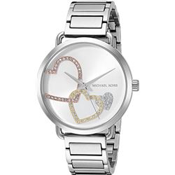 NEW MICHAEL KORS SILVER TONE 37MM MSRP $300