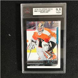 2018-19 UPPER DECK #491 CARTER HART Rookie Card (9.5 NGM)