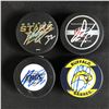 Image 1 : AUTOGRAPHED HOCKEY PUCK LOT (LEHTONEN, MASON, PARROS...)