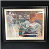 Image 1 : RARE 1980 PRINT TITLED WAYNE GRETZKY by Brent Lynch in Original OILERS Colors (22x28)