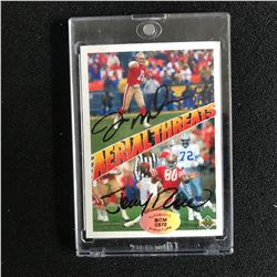 JOE MONTANA/ JERRY RICE SIGNED 1991 UD FOOTBALL CARD (BCM HOLO)