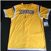 Image 1 : Magic Johnson Signed Lakers Warm-Up Jersey (PSA COA)