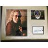 Image 1 : JERRY GARCIA SIGNED CUT PHOTO DISPLAY (PSA/ DNA LOA)