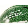 Image 2 : Vinny Testaverde Signed Jets Full-Size Hydro-Dipped Speed Helmet (JSA COA)