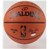 Image 2 : Hakeem Olajuwon & Clyde Drexler Signed NBA Silver Series Basketball (JSA COA)