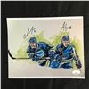 Image 1 : ADAM GAUDETTE & CHRIS TANEV DUAL SIGNED ART PRINT (JSA COA)