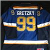 Image 1 : WAYNE GRETZKY ST. LOUIS BLUES CAPTAIN HOCKEY JERSEY (SIZE 54)