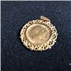 Image 2 : 1910 HALF SOVEREIGN w/ GOLD BEZEL (KING EDWARD VII)