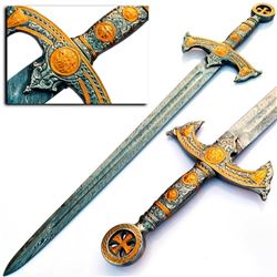 THE CRUSADERS Damascus Steel Sword