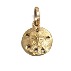 Hand Crafted Gold Sand Dollar Pendant
