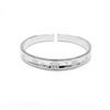 Image 1 : Ladies 925 Sterling Silver Plum Flower Bangle