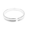 Image 2 : Ladies 925 Sterling Silver Plum Flower Bangle