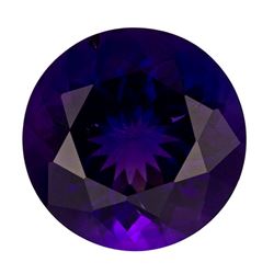Natural African Extra Fine Round Cut Deep Vivid Purple Amethyst