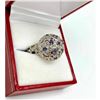Image 3 : Ladies Round Cut Amethyst set 925 Silver Dome Style Ring