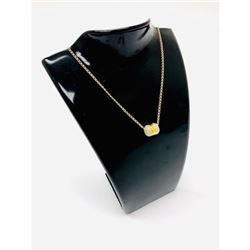 24K Yellow Gold & Perfect White Jadeite Lucky Bead Pendant