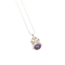 Silver Double Sided Jadeite Pendant on 925 Necklace