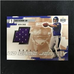 CHRIS REDMAN ROOKIE UD GAME JERSEY