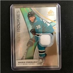 2019-20 SP GAME AUTHENTIC ROOKIES JERSEY 503/599 MARIO FERRARO