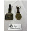 Image 2 : Lot of 2 Vintage Watch Fobs with leather straps