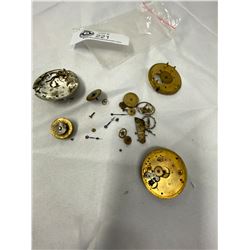 Lot of Antique Pocket Watch Parts Movements etc