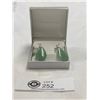 Image 1 : Vey Nice Jade and Sterling Silver Earings in Box