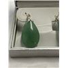 Image 2 : Vey Nice Jade and Sterling Silver Earings in Box