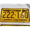 Image 2 : 1967 Pair of Sask. Canada Centenial License Plates