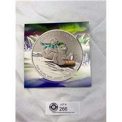 .9999 Royal Canadian Mint Silver Coin $25 2016 Winter Fun Coloured Coin